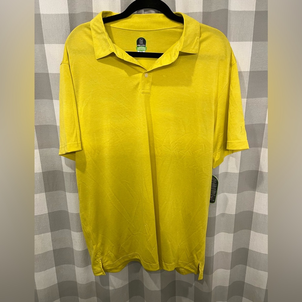 PGA Tour Bright Yellow Men's Polo Shirt